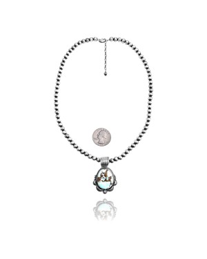 Sun .925 Sterling Silver Certified Authentic Handmade Navajo Native American Natural Turquoise Necklace 35127 Sun .925 Sterling Silver Certified Authentic Handmade Navajo Native American Natural Turquoise Necklace 35127