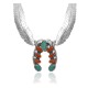 Squash Blossom .925 Sterling Silver Certified Authentic Handmade Navajo Native American Natural Turquoise Coral Necklace 35130 Squash Blossom .925 Sterling Silver Certified Authentic Handmade Navajo Native American Natural Turquoise Coral Necklace 35130