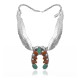 Squash Blossom .925 Sterling Silver Certified Authentic Handmade Navajo Native American Natural Turquoise Coral Necklace 35130 Squash Blossom .925 Sterling Silver Certified Authentic Handmade Navajo Native American Natural Turquoise Coral Necklace 35130