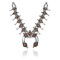Squash Blossom .925 Sterling Silver Certified Authentic Handmade Navajo Native American Coral Necklace 35131