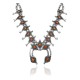 Squash Blossom .925 Sterling Silver Certified Authentic Handmade Navajo Native American Coral Necklace 35131 Squash Blossom .925 Sterling Silver Certified Authentic Handmade Navajo Native American Coral Necklace 35131