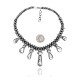 Swirl .925 Sterling Silver Certified Authentic Handmade Navajo Native American White Buffalo Necklace 35132