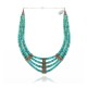 .925 Sterling Silver Certified Authentic Navajo Native American 3 strand Magnesite Necklace 35133