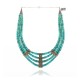 .925 Sterling Silver Certified Authentic Navajo Native American 3 strand Magnesite Necklace 35133