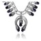 .925 Sterling Silver Certified Authentic Handmade Navajo Native American Spiny Oyster Necklace 35136