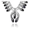.925 Sterling Silver Handmade Navajo Native American Spiny Oyster Necklace 35136