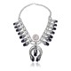 .925 Sterling Silver Certified Authentic Handmade Navajo Native American Spiny Oyster Necklace 35136