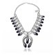 .925 Sterling Silver Certified Authentic Handmade Navajo Native American Spiny Oyster Necklace 35136