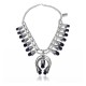 .925 Sterling Silver Certified Authentic Handmade Navajo Native American Spiny Oyster Necklace 35136
