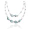 .925 Sterling Silver Certified Authentic Navajo Native American 2 strand Natural Turquoise Necklace 35138