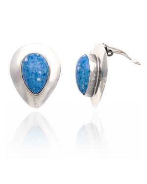 Drop .925 Starling Silver Certified Authentic Handmade Navajo Native American Lapis Denim Earrings  18315-6