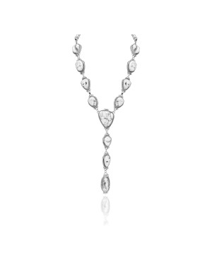Swirl .925 Sterling Silver Certified Authentic Handmade Navajo Native American White Buffalo Necklace 35140