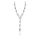 Swirl .925 Sterling Silver Certified Authentic Handmade Navajo Native American White Buffalo Necklace 35140
