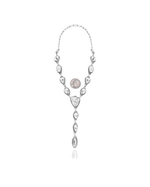 Swirl .925 Sterling Silver Certified Authentic Handmade Navajo Native American White Buffalo Necklace 35140 Swirl .925 Sterling Silver Certified Authentic Handmade Navajo Native American White Buffalo Necklace 35140