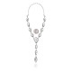 Swirl .925 Sterling Silver Certified Authentic Handmade Navajo Native American White Buffalo Necklace 35140