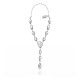 Swirl .925 Sterling Silver Certified Authentic Handmade Navajo Native American White Buffalo Necklace 35140