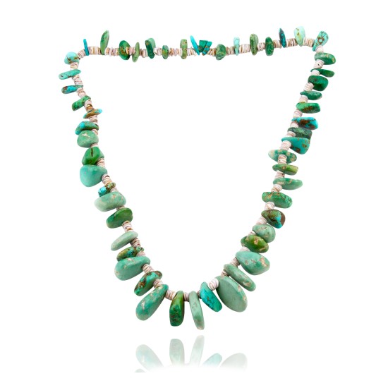 .925 Sterling Silver Certified Authentic Navajo Native American 1 strand Natural Turquoise Necklace 35143 .925 Sterling Silver Certified Authentic Navajo Native American 1 strand Natural Turquoise Necklace 35143