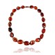 .925 Sterling Silver Certified Authentic Navajo Native American 1 strand Amber Necklace 35144