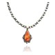 Sun .925 Sterling Silver Certified Authentic Handmade Navajo Native American Spiny Oyster Necklace 35149