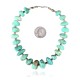 .925 Sterling Silver Certified Authentic Navajo Native American 1 strand Natural Turquoise Necklace 35150