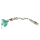 .925 Sterling Silver Certified Authentic Navajo Native American 1 strand Natural Turquoise Necklace 35150
