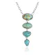 Swirl .925 Sterling Silver Handmade Navajo Native American Natural Turquoise Necklace 35155 Swirl .925 Sterling Silver Handmade Navajo Native American Natural Turquoise Necklace 35155