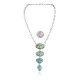 Swirl .925 Sterling Silver Handmade Navajo Native American Natural Turquoise Necklace 35155 Swirl .925 Sterling Silver Handmade Navajo Native American Natural Turquoise Necklace 35155