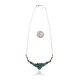 Butterfly .925 Sterling Silver Certified Authentic Handmade Navajo Native American Natural Turquoise Necklace 35156