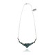 Butterfly .925 Sterling Silver Certified Authentic Handmade Navajo Native American Natural Turquoise Necklace 35156