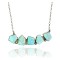 .925 Sterling Silver Certified Authentic Navajo Native American Natural Turquoise Necklace 35158