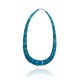 .925 Sterling Silver Certified Authentic Navajo Native American 1 strand Graduated Magnesite Necklace 35165