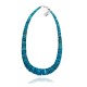 .925 Sterling Silver Certified Authentic Navajo Native American 1 strand Graduated Magnesite Necklace 35165