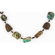 Certified Authentic Navajo .925 Sterling Silver Natural Turquoise Native American Necklace 790105-1