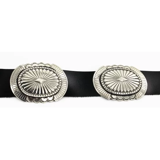 Navajo Nickel Copper Natural Turquoise Concho Belt 19157