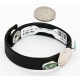 Handmade LEATHER Certified Authentic Vintage Style Buffalo Nickel Navajo .925 Sterling Silver Natural Turquoise Native American Bracelet 12836-3