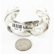 Handmade Feather Certified Authentic Roanhorse Navajo Nickel Natural Turquoise Native American Bracelet 12841-2