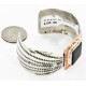 Handmade Horse Certified Authentic Navajo Pure Nickel Copper Native American Bracelet Natural Black Onyx 12844-5