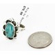 .925 Sterling Silver Flower Handmade Certified Authentic Navajo Natural Turquoise Native American Ring  17000-1