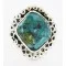 .925 Sterling Silver Handmade Certified Authentic Navajo Natural Turquoise Native American Ring  17000-2