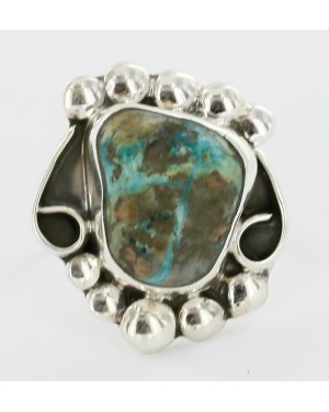 925 Sterling Silver Handmade Certified Authentic Natural Turquoise Navajo Native American Ring  17000-5