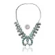 Squash Blossom .925 Sterling Silver Handmade Navajo Native American Natural Turquoise Necklace 35104 Squash Blossom .925 Sterling Silver Handmade Navajo Native American Natural Turquoise Necklace 35104