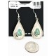 Certified Authentic Handmade Navajo .925 Sterling Silver Dangle Native American Earrings Natural Turquoise 27190-1
