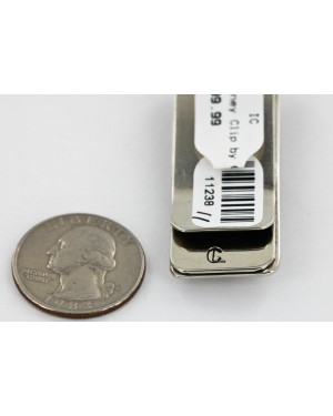 Handmade Certified Authentic Navajo Nickel and .925 Sterling Silver Natural Turquoise Native American Money Clip 11238-11