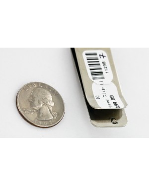 Handmade Flower Certified Authentic Navajo Nickel and .925 Sterling Silver Natural Turquoise Native American Money Clip 11238-7