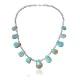 .925 Sterling Silver Navajo Native American Natural Turquoise Necklace 35154 .925 Sterling Silver Navajo Native American Natural Turquoise Necklace 35154