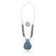 Large .925 Sterling Silver Navajo Native American Natural Turquoise Necklace 35157 Large .925 Sterling Silver Navajo Native American Natural Turquoise Necklace 35157