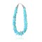 .925 Sterling Silver Certified Authentic Navajo Native American 1 strand Natural Turquoise Necklace Chain 35166
