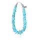 .925 Sterling Silver Certified Authentic Navajo Native American 1 strand Natural Turquoise Necklace Chain 35166 .925 Sterling Silver Certified Authentic Navajo Native American 1 strand Natural Turquoise Necklace Chain 35166