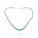 Chain .925 Sterling Silver Certified Authentic Navajo Native American 1 strand Natural Turquoise Necklace 35168