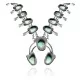 Squash Blossom .925 Sterling Silver Navajo Native American Natural Turquoise Necklace 35169 Squash Blossom .925 Sterling Silver Navajo Native American Natural Turquoise Necklace 35169